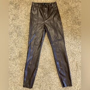 Zara faux leather legging. Size Medium